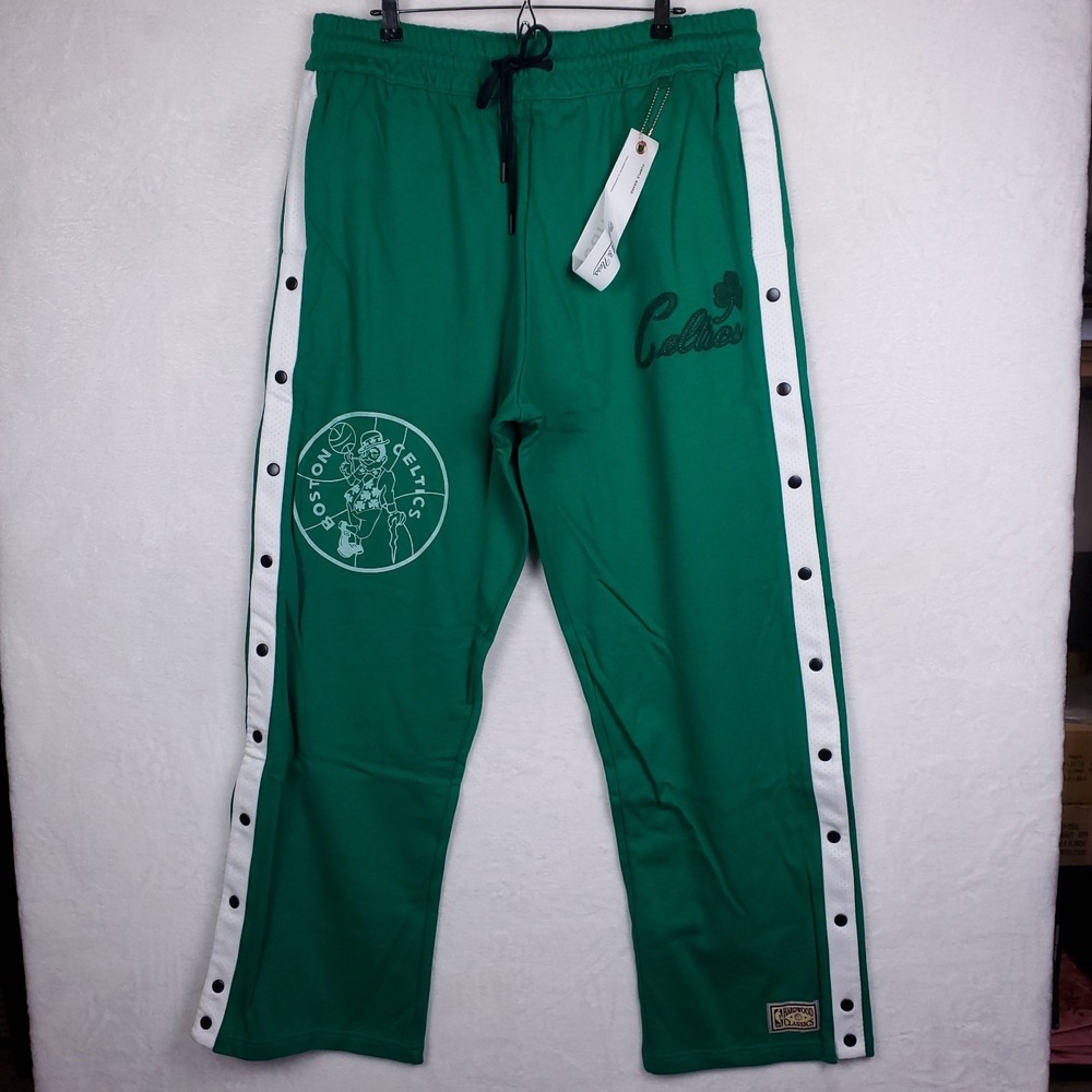 Purple Brand Boston Celtics Mitchell & Ness NBA 2XL XXL Tear Away Pants NWT - Picture 2 of 10